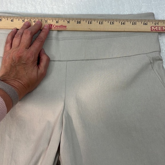 Prophecy khaki capris stretch pull on casual knee length pants size 12P - Picture 4 of 10